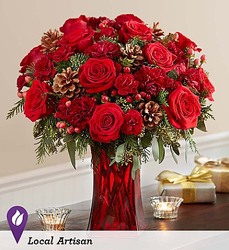 Merry in Red Bouquet Flower Power, Florist Davenport FL