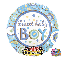 It's a Boy Singing Balloon Flower Power, Florist Davenport FL