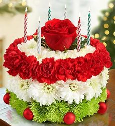 Birthday Flower Cake for the Holidays Flower Power, Florist Davenport FL
