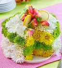 /images/91371zlg.jpg Fresh Flower Cake - Lemon