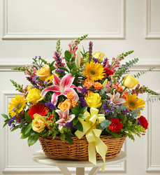 Bright Flower Sympathy Basket - Bright Flower Power, Florist Davenport FL