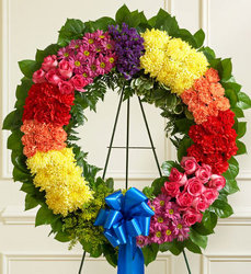 Standing Wreath - Bright Flower Power, Florist Davenport FL
