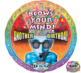 Birthday Blows your Mind Singing Balloon Flower Power, Florist Davenport FL