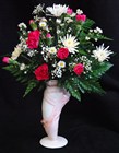 Dance Recital Ballet Shoe Vase and Flowers
