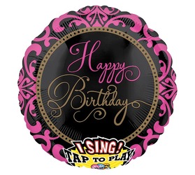 Happy Birthday Singing Balloon Flower Power, Florist Davenport FL