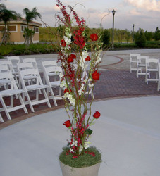 Rose and Orchid Ceremony Arrangement Flower Power, Florist Davenport FL