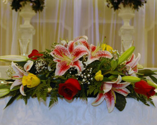 Sweetheart Table arrangement Flower Power, Florist Davenport FL
