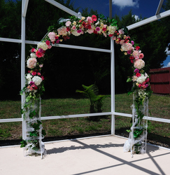 Decorated Wedding Arch Flower Power, Florist Davenport FL