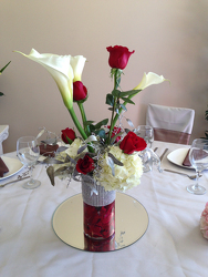 Rose and Calla Centerpiece Flower Power, Florist Davenport FL