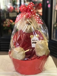 Valentines Large Plush Chocolate Basket Flower Power, Florist Davenport FL