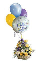 Baby Boy Bouquet with Balloons