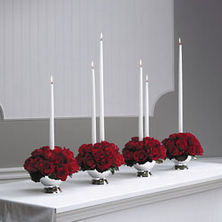 Red Rose Candles 