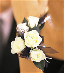 White and Black Corsage Flower Power, Florist Davenport FL