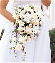 White Cascade Bridal Bouquet Flower Power, Florist Davenport FL