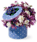 Violet Hatbox Bouquet 
