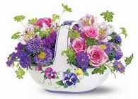 Sweet Pansy Basket Bouquet