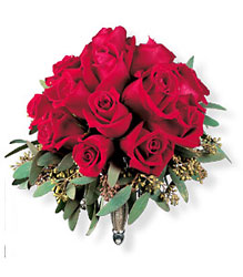 Velvet Red Roses Nosegay 