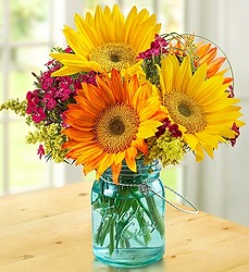 Warm Sunset Bouquet Davenport Florist - Same Day Flower Delivery - Flower Power 