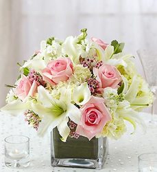 Pink and White Arrangement Davenport Florist - Same Day Flower Delivery - Flower Power 