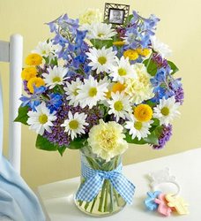 Bouquet for baby boy Davenport Florist - Same Day Flower Delivery - Flower Power 