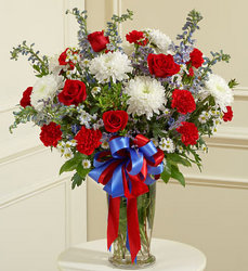 Beautiful Blessings Vase - Patriotic Davenport Florist - Same Day Flower Delivery - Flower Power 