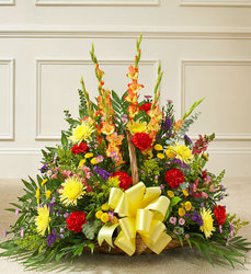 Thoughts and Prayer Fireside Basket - Bright Davenport Florist - Same Day Flower Delivery - Flower Power 