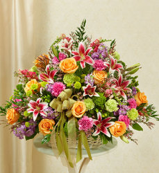 Sympathy Basket - Pastel Davenport Florist - Same Day Flower Delivery - Flower Power 
