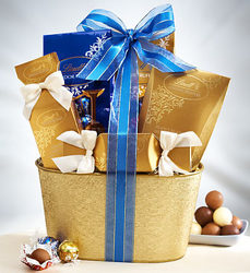 Golden Lindt  Gift Basket Davenport Florist - Same Day Flower Delivery - Flower Power 