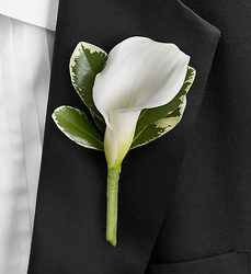 Mini Calla Boutonniere Flower Power, Florist Davenport FL