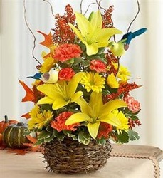 Autumn Birds Nest Davenport Florist - Same Day Flower Delivery - Flower Power 