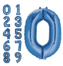 40 inch Blue Number Balloons Davenport Florist - Same Day Flower Delivery - Flower Power 