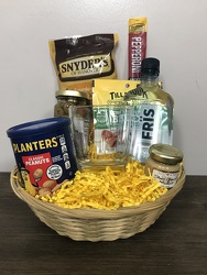 Fris Vodka Gourmet Basket Davenport Florist - Same Day Flower Delivery - Flower Power 
