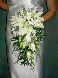 Perfect White Lily Cascade Flower Power, Florist Davenport FL