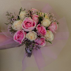 Pink Tulle Bouquet Davenport Florist - Same Day Flower Delivery - Flower Power 