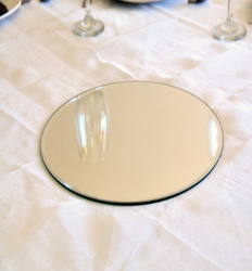 14 inch Mirror Platter Rental Flower Power, Florist Davenport FL