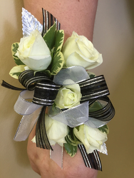 Black and White Corsage Flower Power, Florist Davenport FL