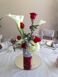 Rose and Calla Centerpiece Flower Power, Florist Davenport FL