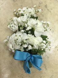 Carnation Corsage Wristlet Davenport Florist - Same Day Flower Delivery - Flower Power 