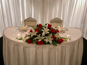 Rose and Lily Sweetheart Table Davenport Florist - Same Day Flower Delivery - Flower Power 