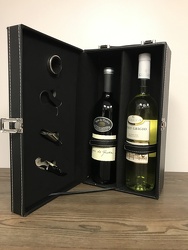 Luxury Red and White Wine Box with Accessories Davenport Florist - Same Day Flower Delivery - Flower Power 