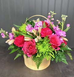 Radiance in Bloom Basket Davenport Florist - Same Day Flower Delivery - Flower Power 