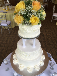 Yellow Rose Cake Topper Flower Power, Florist Davenport FL