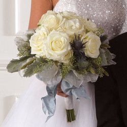 White Rose Hand Tied Davenport Florist - Same Day Flower Delivery - Flower Power 