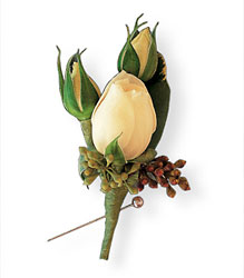 White Spray Rose Boutonniere Flower Power, Florist Davenport FL