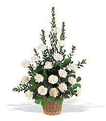 White Simplicity Basket Flower Power, Florist Davenport FL