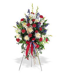 Patriotic Spirit Spray Davenport Florist - Same Day Flower Delivery - Flower Power 