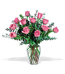 Birthday Roses with Eucalyptus Davenport Florist - Same Day Flower Delivery - Flower Power 